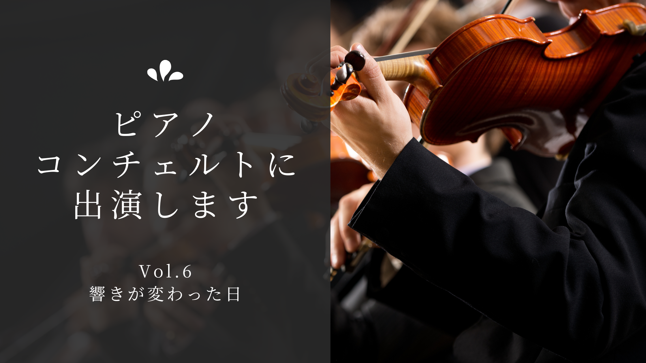 ヴァイオリンを演奏する手元の繊細な動き